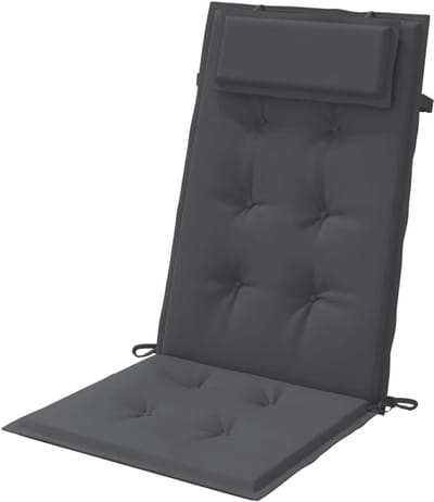 Kussens Hoge Rug - Tuinkussens Bank - Buiten Zitten - Waterafstotend Oxford - 120x50 cm - Antraciet