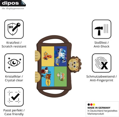 dipos – 2x Pantserfolie geschikt voor Logicom Logikids Star | 9H Screenprotector