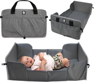 Reiswieg Baby - Baby Matras - Overal Slapen - Inclusief Matras - 41 x 74 cm - Zwart