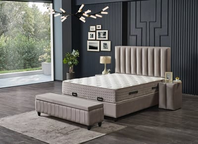Nessa® - Opbergruimte Boxspring Marina- 120x200 - Velvet - Inclusief 25cm Dik Orthopedisch Micropocket Koudschuim Matras