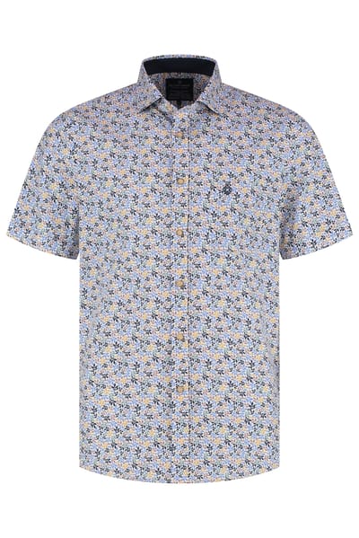 Fellows United Fellows United Overhemd Korte Mouw Ivy Oker  2XL