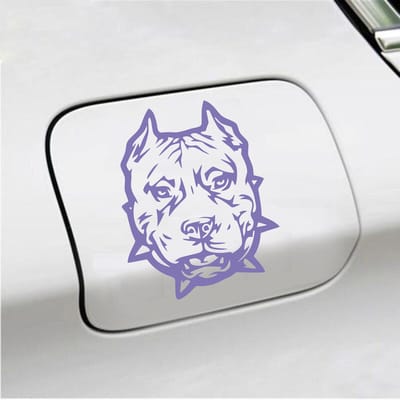 Bumpersticker - Hond - 12,3 X 10 - Paars