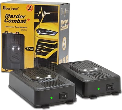 2x Ultrasoon Marterbescherming en Ongediertebestrijding voor Auto's, Huizen en Tuinen - 12V en USB Voeding