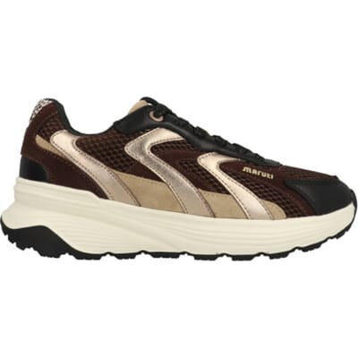 Maruti Dora Leather black brown sneakers