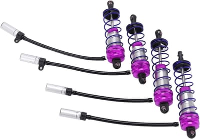 4 Stuks Verstelbare Aluminium RC Schokdempers voor 1/10 Modelauto's - 92mm Voorzijde en 105mm Achterzijde, Ideaal voor Verbeterde Schokabsorptie en Prestaties