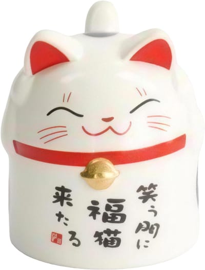 The Oriental Shop - Kawaii Lucky Cat Mok - Blauw - 350 ml - Porselein - 8,7 x 10,2 cm