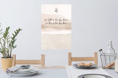 Muurstickers - Sticker Folie - Quotes - Liefde - We fall in love by chance, we stay in love by choice - Spreuken - 40x60 cm - Plakfolie - Muurstickers Kinderkamer - Zelfklevend Behang - Zelfklevend behangpapier - Stickerfolie
