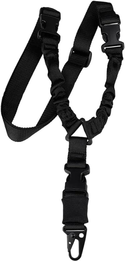 Nylon Draagband - Verstelbare Schouderriem - Outdoor Activiteiten - Duurzaam Zinklegering Gesp - Max 110cm Lengte - Zwart