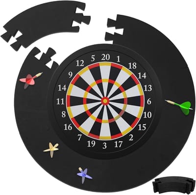 Dartbord met dartpijlen en beschermring - EVA frame 45 cm, ideaal voor muur en tapijt, inclusief surround pad