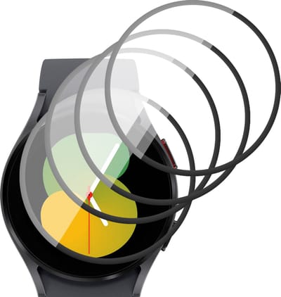 Screenprotector geschikt voor Samsung Galaxy Watch 5 40 mm - PET Glasfolie Full Screen Protector - 4 Stuks