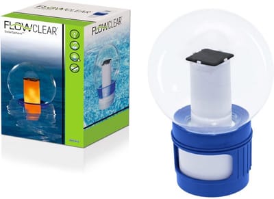 Bestway - chloordrijver - met led verlichting - zonne energie - blauw wit