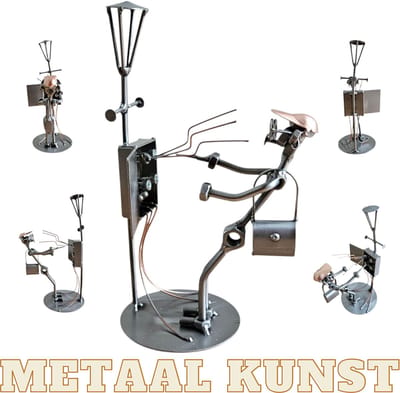 Elektricien - metaal kunst-metaal beeld- elektra- stroom - klusjesman -het best cadeau-uniek-sinterklas gift-kerst-geschenk