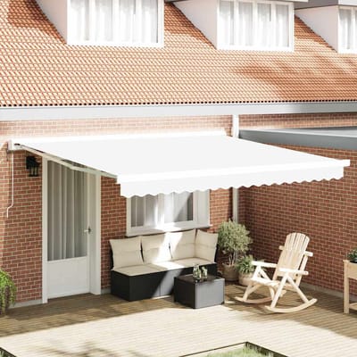 vidaXL - Vervangingsdoek - zonnescherm - voor - 4x3 - m - Wit - Polyester