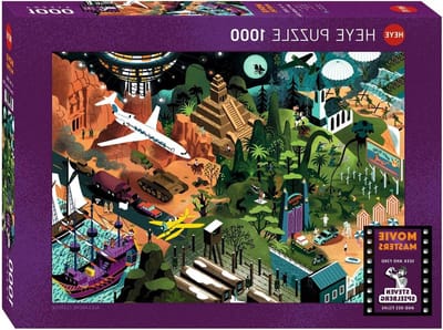 Films Legpuzzel - Film Puzzel - Ontspanning Thuis - Iconische Filmhelden - 1000 Stukjes - Paars