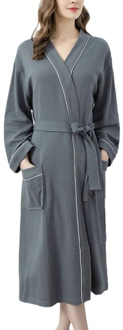 Allecto - Wafelochtendjassen - Uniseks badjas - Lichte badjas voor spa - Katoenen kimono - Loungewear voor alle seizoenen - Comfortabel en stijlvol
