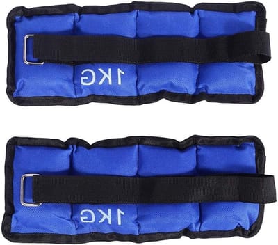 Set van 2 verstelbare pols- en enkelgewichten van 1 kg voor fitness, training, joggen en aerobics, ideaal voor krachttraining en herstel
