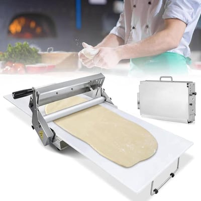 Deeg Rolmachine - Bakgereedschap - Zelf Bakken - Verstelbare Dikte - Model M - Zilverkleurig