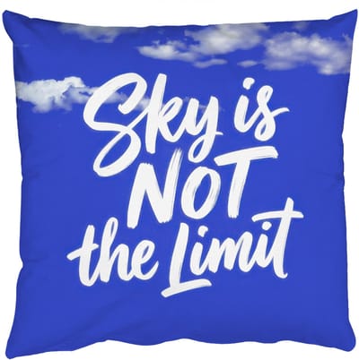 Sierkussens - Kussentjes Woonkamer - 50x50 cm - Sky is not the limit - Blauwe lucht - Wolken