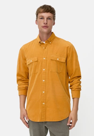 camel active Hemd met lange mouwen en opgestikte zakken - Maat menswear-XL - Geel