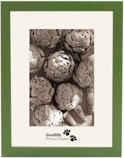 Houten Fotolijst Anitra Lichtgroen - 10x10 - Anti-reflectie glas - 18 mm breed profiel - Goodlife Picture Frames