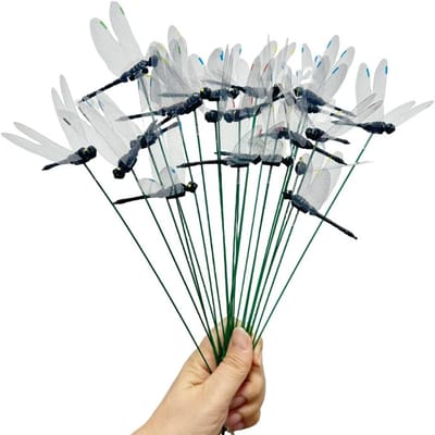 Decoratieve Tuin Libellen op Stokken - 25 Stuks Kleurrijke Vlinders voor Buiten & Potten