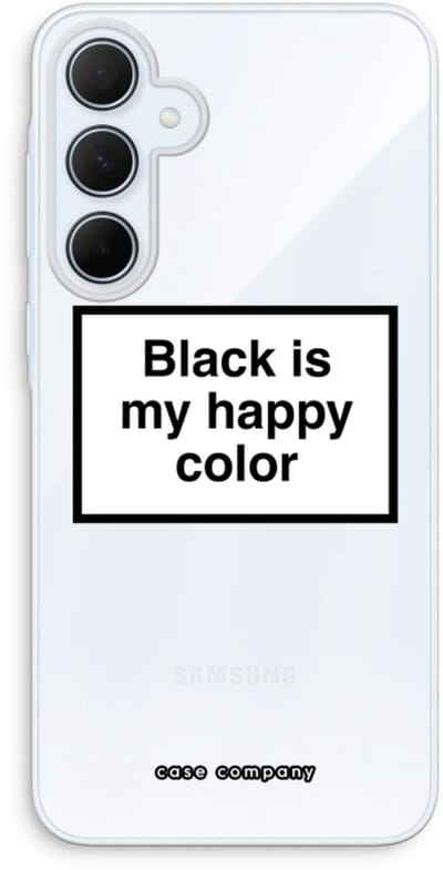 Case Company® - Hoesje geschikt voor Samsung Galaxy A35 hoesje - Black is my happy color - Soft Cover Telefoonhoesje - Bescherming aan alle Kanten en Schermrand