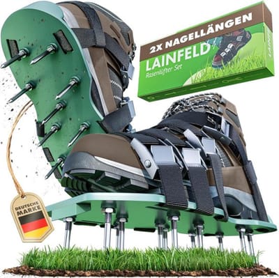 SnelShoppen - Lawn Aerator Schoenen | 4 Strap Grondbeluchter | Korte en Lange Spijkers | Aerificatie Tuinaccessoires | Ideaal voor Perfecte Grasgroei