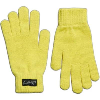Superdry Uniseks Essential Logo Handschoenen Geel Grootte: M/L
