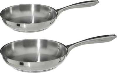Secret de Gourmet Koekenpannen Acoma - D24 en D28 cm - Alle warmtebronnen - Zilver RVS