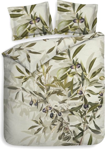 Heckettlane Granetta Dekbedovertrek - Tweepersoons - Katoensatijn - 200x200-220cm - Groen