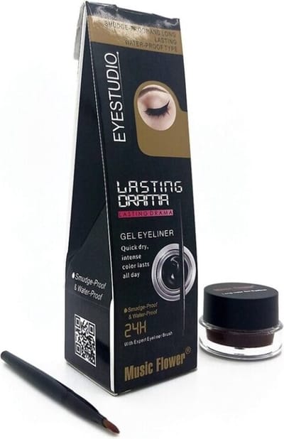 Gel Eyeliner - Music Flower - Met Eyeliner - Borsteltje - Waterdicht