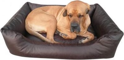 Hondensofa Hondenbed Bruin Skai leer 100 x 80 X 20cm