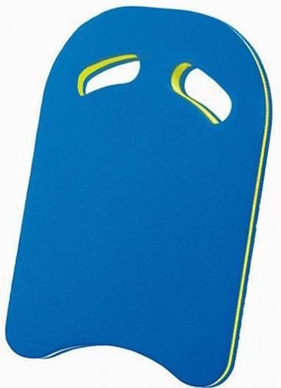 BECO zwemplankje Kick met handvaten - blauw/geel