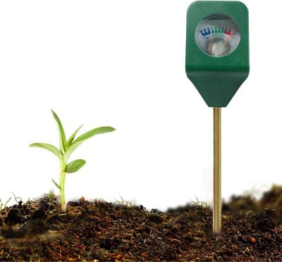 Bodemmeter 3-in-1 - Plantenmeter Vochtigheid Licht - Planten Verzorgen - Hoge Nauwkeurigheid - ca. 145 cm - Zilver