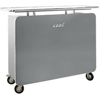 Receptiebalie Cool - B 1400 x D 580 x H 1130mm - gelakt - zilverkleur