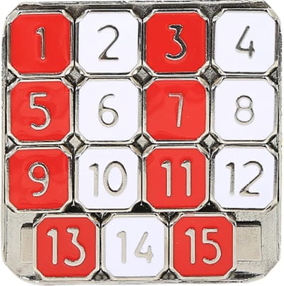 Cijfer Schuifpuzzel - Hersenkraker Puzzel - Mentale Uitdaging - Metalen Cijfertegels - 10 x 10 cm