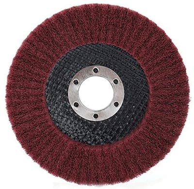 Polijstschijf - Slijpschijf Schuurmiddel - Metaal Bewerken - Niet-geweven Nylon - 125mm Grit 320 - Bruin