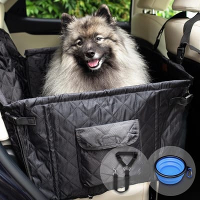 Honden Autostoel - Reisstoel Puppy - Veilig Reizen - Waterdicht & Krasbestendig - Tot 20kg - Zwart