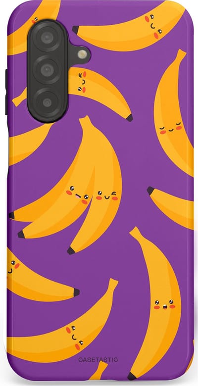 Casetastic Hoesje Geschikt voor Samsung A26 - Stijlvolle Beschermende Duo-layer Case - Kawaii Bananen
