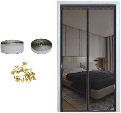 Dailygoods - 90 x 200 cm zonder boren nodig, vliegbescherming, magnetische hordeur met vliegengordijnen, vliegengordijnen, automatische sluiting voor balkons, schuifdeuren, beglazing, garages, woonkamers