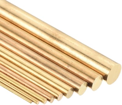 42-delige Messing Stangen Assortiment van 1 tot 8 mm, Ronde Staven voor DIY, Lassen en Modelbouw, Geschikt voor Schepen en Vliegtuigen