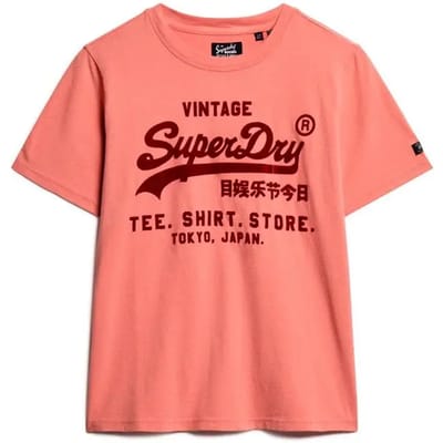Superdry - Classic Relaxed T-shirt met vintage logo en print - Dames - T-shirts