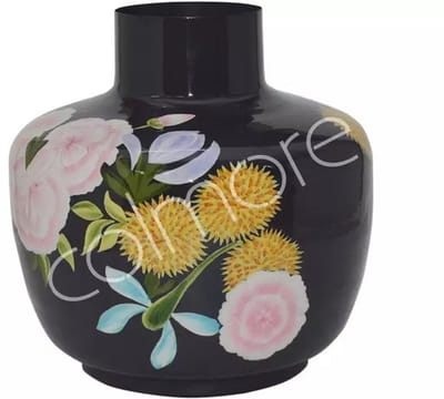 Colmore by Diga-vaas Flowers-Handbeschilderd Enamel-Donkerpaars-42x42x42cm