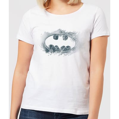 DC Comics Batman Spray Logo Dames T-shirt - Wit - S