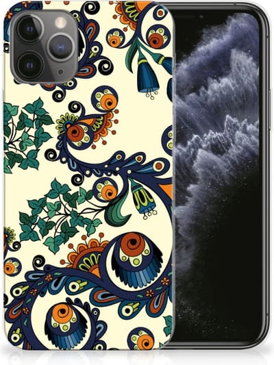Siliconen Hoesje Apple iPhone 11 Pro Barok Flower