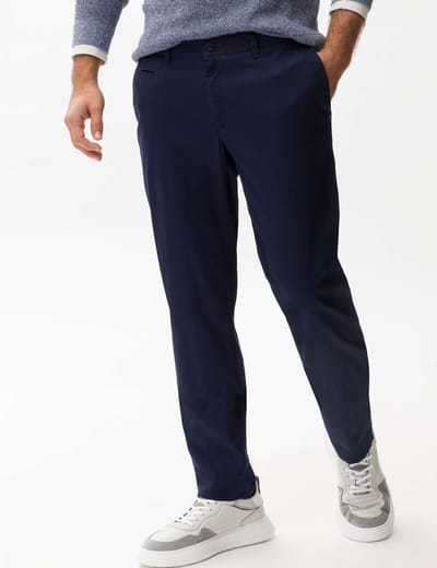 Brax Heren Flatfrontbroek  Style FABIO IN SEA, donkerblauw, maat 40/38