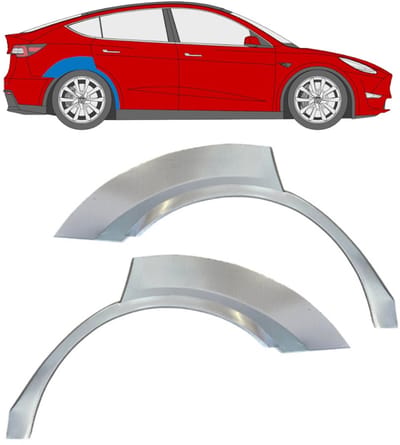 Reparatiepaneel achterspatbord voor Tesla Model Y 2020- / Links + Rechts / Set