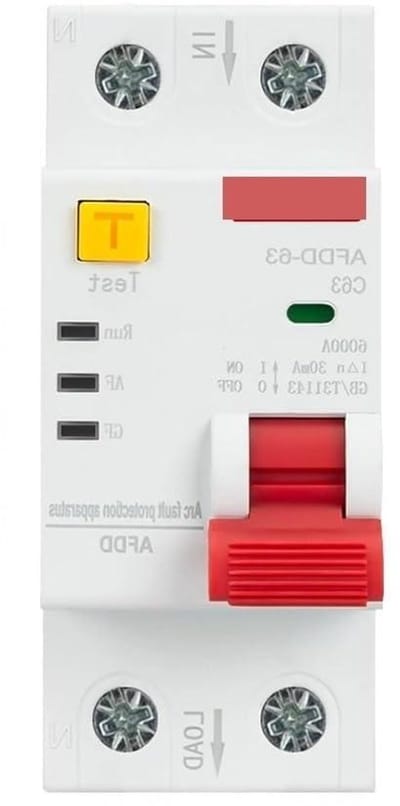 Stroomonderbreker - Aardlekautomaat - Elektrische Beveiliging - Dubbele Kortsluitbeveiliging - 63 A - Wit
