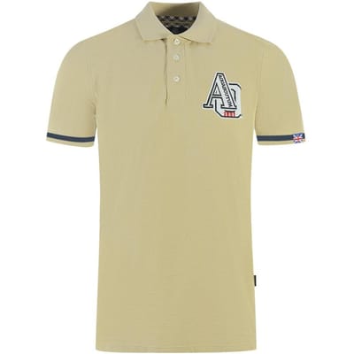 Aquascutum Geborduurd poloshirt met tip voor volwassenen AQ 1851 (Beige)