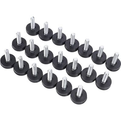 20 PIÈCES Pieds de nivellement pour meubles en PTFE Filetage M6 Antidérapants Glissières pour tables, chaises, armoires
